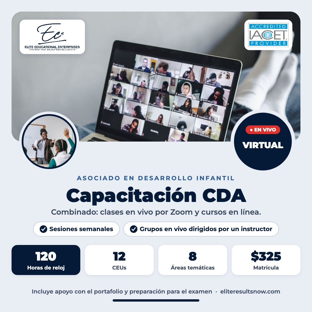 Capacitación para la Credencial CDA VIRTUAL EN VIVO