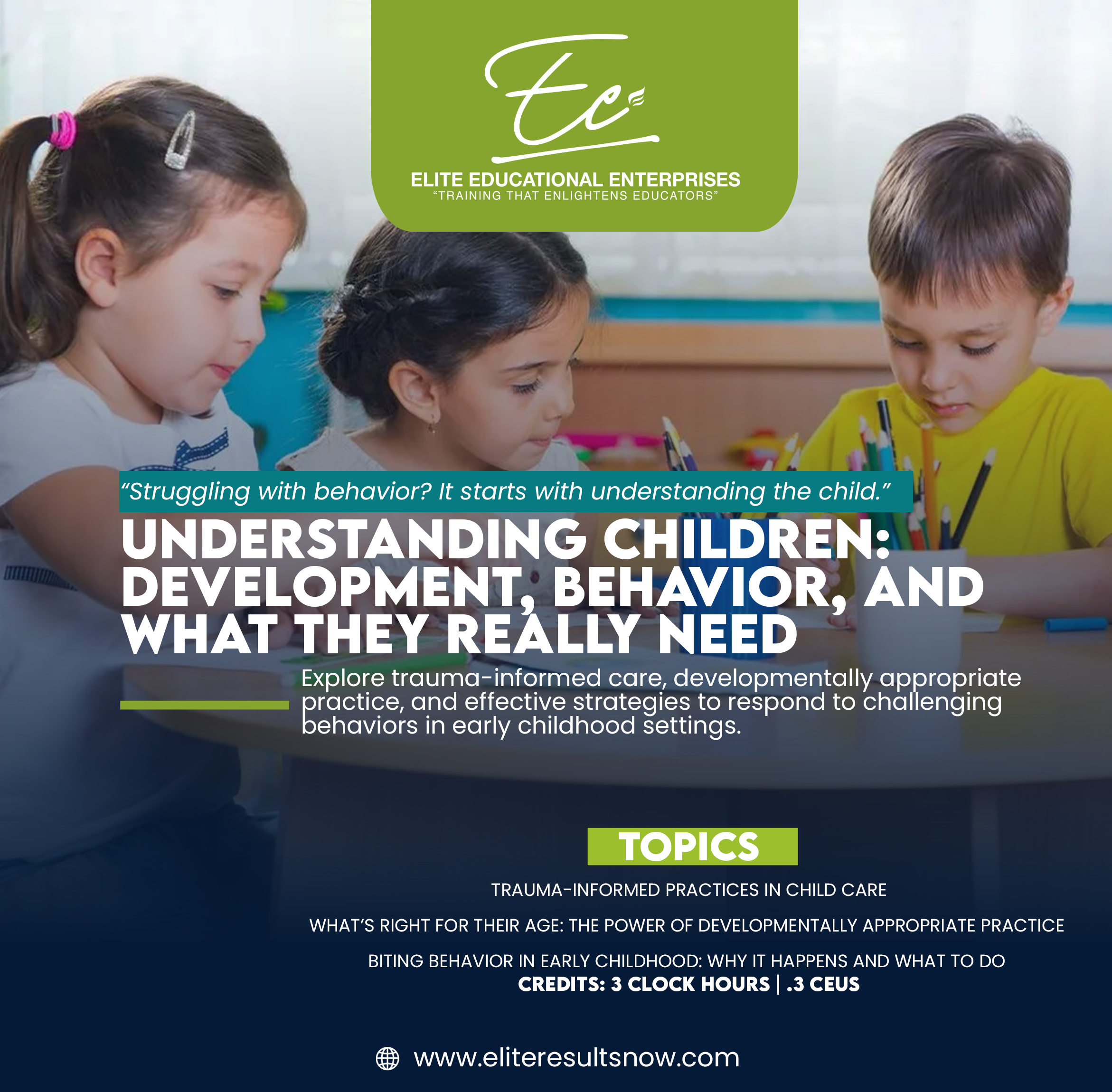 Understanding Children: Development, Behavior, and What They Really Need flyer